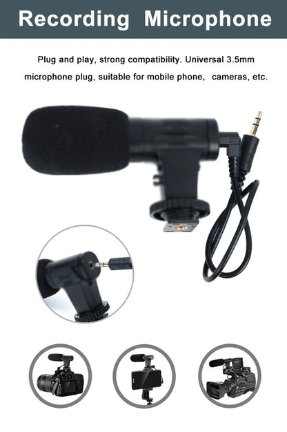 5 in 1 Vlogging Kit with Light Microphone Tripod