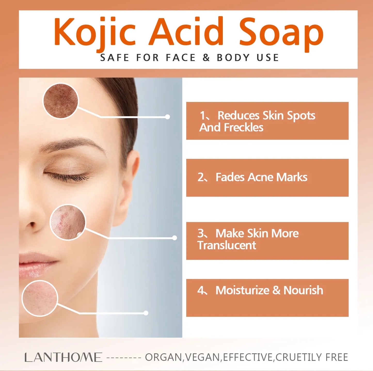 Lanthome Luminous Glow Kojic Acid Soap